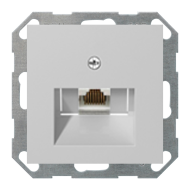 Розетка телефонная 1xRJ11 Gira E2 Серый матовый (в сборе) 