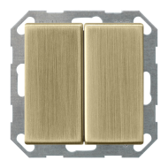 Выключатель двухклавишный Gira ClassiX Бронза (в сборе) 