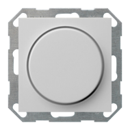 Светорегулятор поворотный 200 Вт Gira E2 Серый матовый (в сборе) 