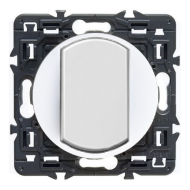 Переключатель одноклавишный (проходной) с контурной подсветкой Legrand Celiane Белый (в сборе) 