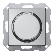 Светорегулятор поворотный 200 Вт Gira ClassiX Хром (в сборе) 