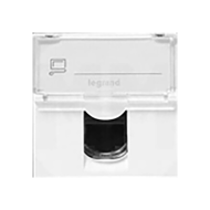 Розетка компьютерная 1xRJ45 UTP 6 категории Legrand Mosaic Белый (в сборе) 