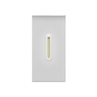 Переключатель одноклавишный с подсветкой на 1 модуль Legrand Mosaic Белый (в сборе) 