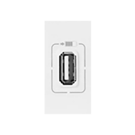 Розетка USB для зарядки устройств на 1 модуль Legrand Mosaic Белый (в сборе) 