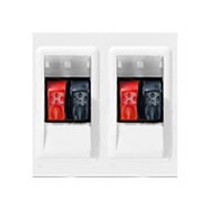 Розетка аккустическая двойная Legrand Mosaic Белый (в сборе) 