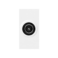 Розетка TV простая на 1 модуль Legrand Mosaic Белый (в сборе) 