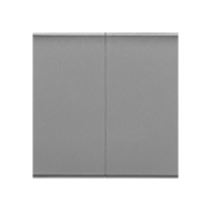 Выключатель двухклавишный Legrand Mosaic Алюминий (в сборе) 