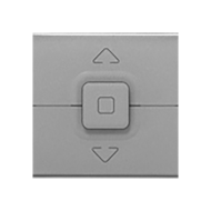 Выключатель для рольставней Legrand Mosaic Алюминий (в сборе) 