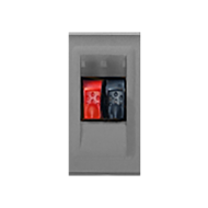 Розетка аккустическая на 1 модуль Legrand Mosaic Алюминий (в сборе) 