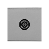 Розетка TV простая Legrand Mosaic Алюминий (в сборе) 