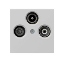 Розетка TV / SAT проходная Gira E2 Серый матовый (в сборе) 