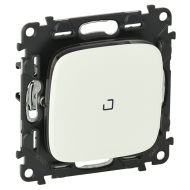 Выключатель одноклавишный с подсветкой Legrand Valena Allure Жемчуг (в сборе) 