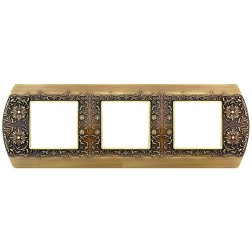 Рамка на 3 поста гор/верт Sanremo Fede bright patina 