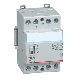 Контактор модульный Legrand CX3 230V 4 полюса 4НО 63А бесшумный с ручным управлением 2 модуля 