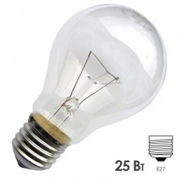 Лампа накаливания 36В 25Вт Е27 прозрачная (МО 36-25) (ЛОН) 