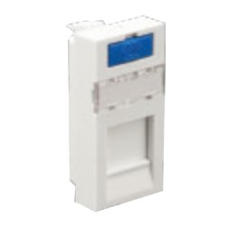 Накладка для розеток RJ-12 и RJ-45 Экопласт LK45, 45х22,5мм белая 