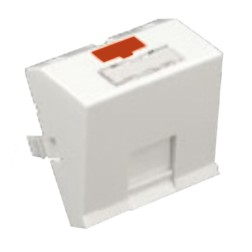 Накладка наклонная для розеток RJ-12 и RJ-45 Экопласт LK45, 45х45мм белая 