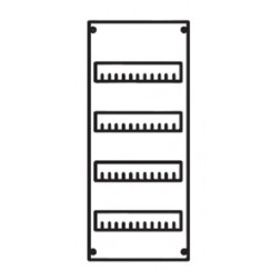 Панель под установку модульных устройств АВВ 1ряд/4 рейки 48 модулей высота 600 мм STJ1 V 0A 
