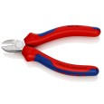 Кусачки боковые Knipex 125мм хромированные с двухкомпонентными рукоятками 