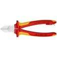 Кусачки диэлектрические Knipex 180мм двухкомпонентные ручки со страховочным кольцом VDE 1000V 