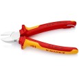 Кусачки диэлектрические Knipex 180мм двухкомпонентные ручки со страховочным кольцом VDE 1000V 