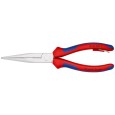 Длинногубцы прямые с режущими кромками Knipex 200мм хромированные со страховочным кольцом 