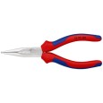 Длинногубцы прямые с режущими кромками Knipex 160мм хромированные с двухкомпонентными рукоятками 