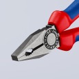 Пассатижи комбинированные Knipex 180мм фосфатированные с двухкомпонентными рукоятками 