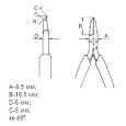 Кусачки торцевые ESD Knipex для электроники узкие губки 65° малая фаска антистатические 120мм 