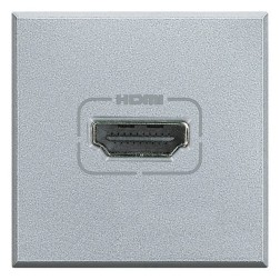 Розетка HDMI 2 модуля Axolute Алюминий 