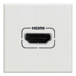 Розетка HDMI 2 модуля Axolute Белый 