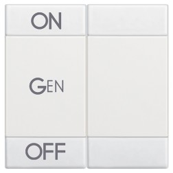 Клавиши с символами для автоматизации для 2 функций  2м ON-OFF-GEN Bticino LivingLight белый 