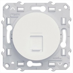 Розетка RJ45 6e UTP Odace белая 