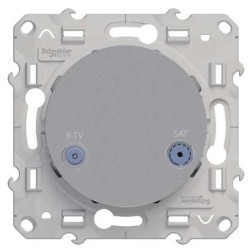 Розетка R-TV/SAT одиночная Odace алюминий 