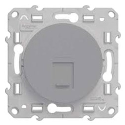 Розетка RJ45 5e UTP Odace алюминий 