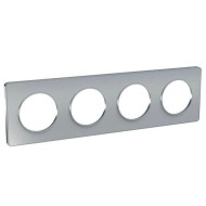 Рамка Odace 4 постаа алюминий (алюминевая вставка) 