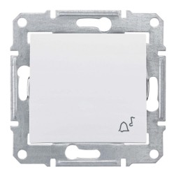 Кнопочный выключатель  звонок IP44 Sedna, белый 