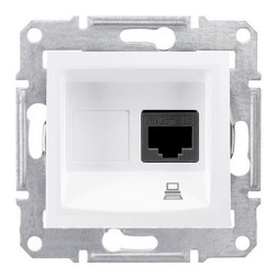 Компьютерная розетка RJ45 UTP кат.5е Sedna белая 