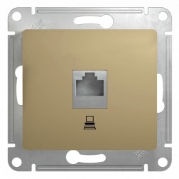 Розетка компьютерная RJ45 кат.5E механизм SE Glossa, титан 