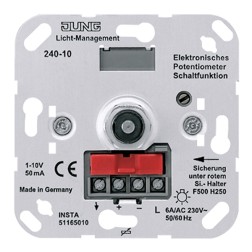 Потенциометр для регулирования люминесцентных ламп с выключателем, 1-10В Jung механизм 