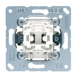 Выключатель кнопочный 1-клавишный 10а Jung механизм 