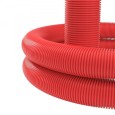 Труба гибкая двустенная для кабельной канализации д.63мм, цвет красный, без протяжки [бухта 100м] 