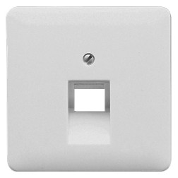 Накладка 1-ая компьютерной/телефонной RJ45/RJ11 розетки наклонная Jung CD Светло-серый 