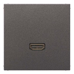 Розетка HDMI 1 местная Jung LS Антрацит механихм+накладка 
