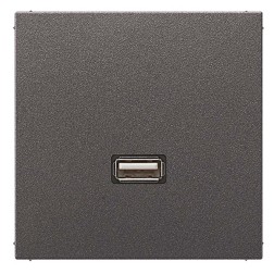 Розетка USB-удлинитель 1 местная Jung LS Антрацит механизм+накладка 