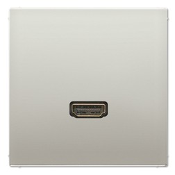 Розетка HDMI 1 местная Jung LS Нержавеющая сталь механихм+накладка 