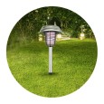 Антимоскитный садовый светильник на солнечной батарее R20 металл REXANT 