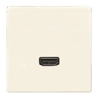 Розетка HDMI 1 местная Jung LS Слоновая кость механихм+накладка (бежевый)
