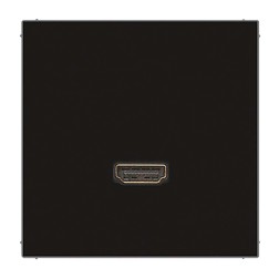 Розетка HDMI 1 местная Jung LS Черный механихм+накладка 