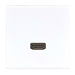 Розетка HDMI 1 местная Jung LS Белый механихм+накладка 
